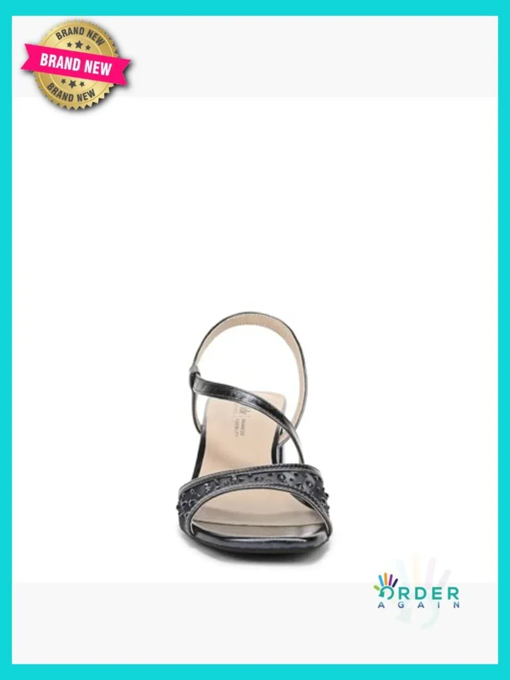 Slingback Block Heel Sandals Open Toe Platform Rhinestone Sparkly Comfort Slip